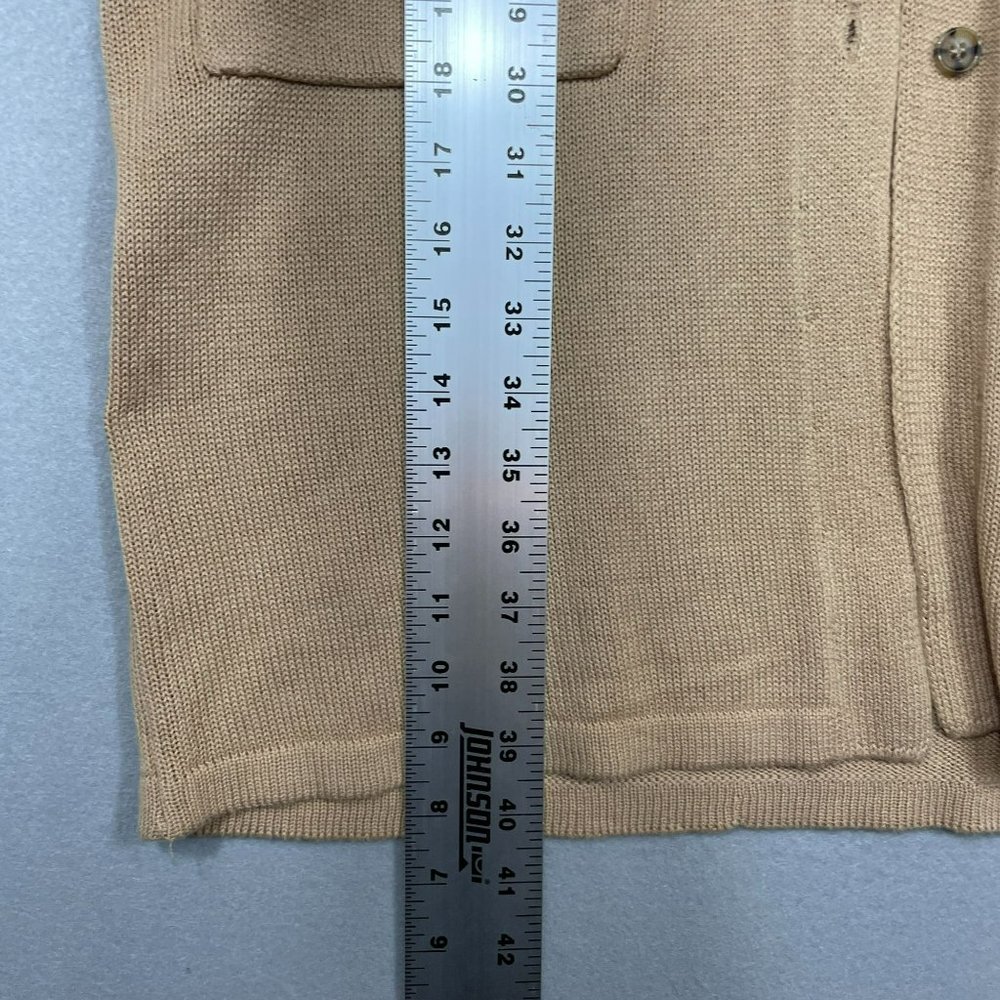 Elizabeth & James Long Duster Cardigan Womens M Camel Tan Button Kimono Sleeve - Picture 4 of 8